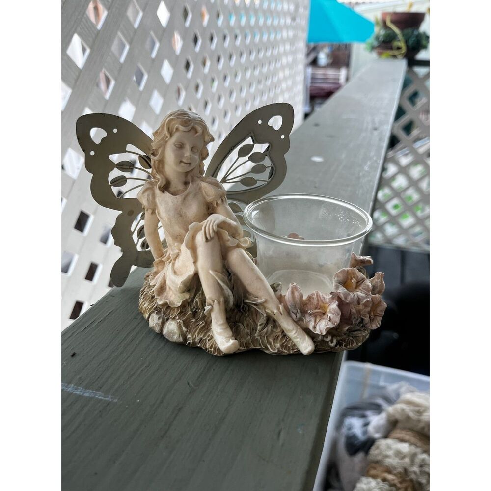 cottage core fairy core candle holder morning glory